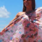 Cotton sarong Aussie Camo shell pink