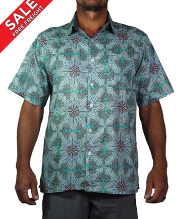 mens beach shirt octopus turq sale